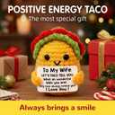 5 x Positive Crochet Taco Birthday Gifts for Women Men Handmade Mini Taco Emotional Inspirational Support Taco Valentines Gifts for Him Her Christmas Stocking Stuffers Pick Me Up Gift for Women