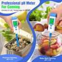 pH Meter for Water Digital pH Tester with 4.6in pH Probe Lab pH Gauge pH Reader with ATC for Canning Professional pH Temperature Test Kit for Narrow-Necked Bottle Solution Kombucha and Home Brewing