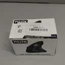 POJTK Ergonomic Wireless Rechargeable Mouse, Bluetooth+USB A+Type C(3 in 1) Connection, 5 Levels Up to 4800 DPI, 6 Silent Buttons, 2.4GHz Carpal Tunnel Vertical Mice, for Laptop, Desktop,MacBook-black