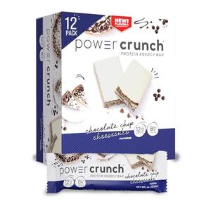Power Crunch Protein Wafer Bars, High Protein Snacks with Delicious Taste, Chocolate Chip Cheesecake, 1.4 Ounce (24 Count) Pack Of 2