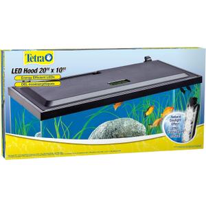 Tetra LED Hood 19.3125 Inches By 9.375 Inches By 2.5 Inches, Low-Profile aquarium Hood With Hidden Lightin, Plastic