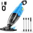 Handheld Pool Vacuum for Above Ground Pools,Cordless Pool Vacuum with Powerful Suction up to 15GPM, Ideal for Leaves and Debris,Pool Vacuum for Hot Tubs and Inground Pools (blue)