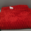 Red Throw Blanket 50"×60" inches Gifts for Mom Fuzzy 3D Jacquard Decorative Flannel Fleece Super Soft Plush Cozy Blanket for Couch Sofa Chair Lightweight