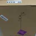 3 Light Tree Floor Lamp with Glass Shades, 3 Bulbs Included, Adjustable Black Industrial Standing Lamp for Living Room, Bedroom, Office, E26, Weighted Base