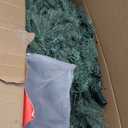 5 Ft Artificial Christmas Tree Pre-Decorated with Snow Flocked PVC&PE Tips, Pine Cones, Red Berries, Unlit Xmas Tree with Metal Stand for Hoilday Office Outdoor Christmas Decoration (Green White)