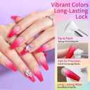 finger secret 7 Colors Ombre Pat Gel Nail Polish Set, ombre pigment palette for nail, Gradient Painting Gel with 100Pcs Nail Sponges for Nail Art DIY can be Painted in Salon or Home Use