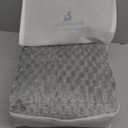 Super Soft Luxury Fleece Sherpa Weighted Blanket for Teens, 3lbs Small Weighted Lap Blanket for Adults, Turtle Shell Cozy Warm Throw for Winter, Compact Heavy Blanket for Sleep & Travel, Grey, 36"x48"