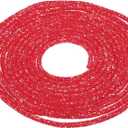 MECCANIXITY 5 Yard 6mm 0.24 inch Glitter Sequins Rope Sequins Rhinestone Tube Cord for DIY Wedding Dresses Costume Clothing Shoes Jewelry Accessory Light Red