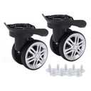 1 Pair Luggage Suitcase Wheels, Trunk Wheels, Luggage Wheel Spare Part Universal Wheel Replacement Luggage Suitcase Wheels for Luggage Suitcase Trolley, Mute Double Row Wheels 