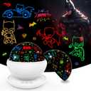 Batman Night Light Projector for Boy,Kids Night Lights with Batman and Dinosaur Theme,360 Degree Rotation,15 Mode Color Changing,Birthday Gift Toys