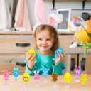 MGparty 24Pcs Easter Jumping Popper Toys Easter Basket Fillers Gifts Party Favors Supplies Stocking Stuffers Gifts for Kids Boys Girls Toddlers Bulk for Classroom Treasure Box Prizes