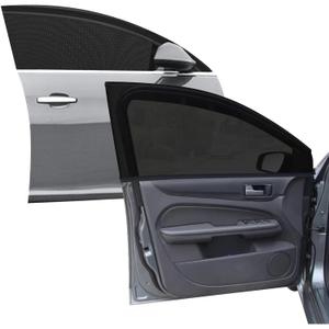 Car Front Window Screen up to 23"x43", Elastic Mesh Car Sun Shade fit for Medium and Large SUV  (Neutral)