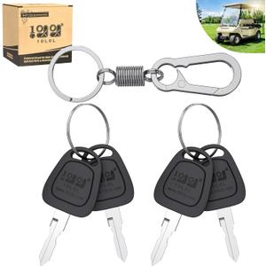 10L0L 4 Pack Golf Cart Keys for Club Car DS 1982-up, Club Car Precedent 2004-up, Replace OEM 1012505