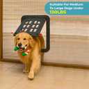Large Pet Screen Door, 13 x 17 inches, Magnetic Self-Closing Dog Cat Door with 4-Way Entry, Black