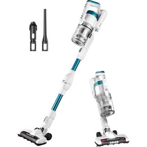 Eureka NEC185 Cordless Stick Vacuum Cleaner Convenient for Hard Floors, Rechargeable Handheld Vacuum Cleaner Portable with Powerful Motor Efficient Suction,White