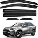 RAV4 Rain Guards - Window Visors for Toyota RAV4 2019-2025, Out-Channel Side Window Rain Guards for RAV4 Accessories, 6PCS, Black, Car Accessories