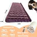 Dog Car Seat Cover for Back Seat, Purple Flannel Pet Bed Mat, Non-Slip Waterproof Bottom, Washable Dog Bed & Seat Protector for Cars SUVs Trucks, Fits Backseat Extenders, 59.1 x 23 Inches