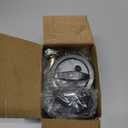 Deadbolt with Round Trim, Keyed 1 Side, Matte Black Finish