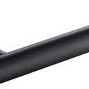 APLusee Matte Black Toilet Paper Holder, Stainless Steel Tissue Roll Hanger, Round TP Dispenser Wall Mount for Bathroom, Kitchen, Washroom