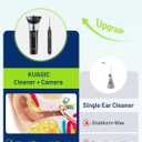 KAUGIC Ear Wax Removal - One-Hand Manual Ear Cleaner with Camera, 7 PCS Ear Spoons, Safe Ear Irrigation Kit for Adults, FSA-HSA-Eligible (Black)