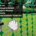 PotatoLife Plastic Mesh Fence Safety Fence, Extra Strength 4'x100' Roll with 100 Zip Ties, Resuable Temporary Netting for Garden Fencing, Construction, Snow Fencing, Animal Barrier, Poultry, Deer, Dog