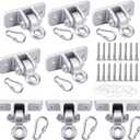 BETOOLL Swing Hangers Heavy Duty Wooden Swing Set Accessories with Screws and Locking Snap Hooks 10000 lb Capacity Set of 8