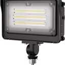 CINOTON Dusk to Dawn LED Flood Light Outdoor 50W, 7000LM IP65 Waterproof Security Wall Light Fixture with 180Knuckle for Warehouse Patio Porch Garage 5000K Daylight AC100-277V