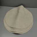 COSMOCASA 15 inch Faux Leather Round Placemats Set of 4 Non-Slip Washable Wipeable Table Mats, Heat Resistant Waterproof Oilproof Place Mats for Kitchen, Dining, Party, Indoor, Outdoor Beige