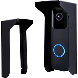 YJNBEST Metal Doorbell Cover Weatherproof, Doorbell Rain Cover, Anti Glare Sun Shade, Compatible for Blink/Ring Pro2/Arlo/Wyze/Google Nest/Reolink Video Doorbell, Black