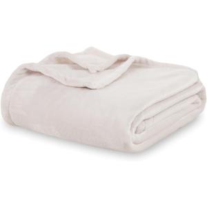 Berkshire Blanket Classic VelvetLoft Solid Bed Blanket,King Size Bed Blanket,Lightweight Cozy Flannel Plush Blanket for Bed and Couch,Macadamia,90x108 Inches