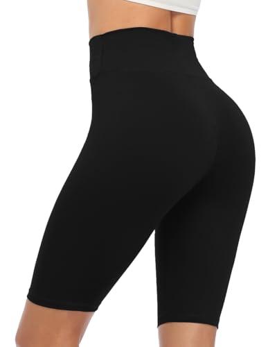 Polar Bunny Women's 8" High Waist Yoga Shorts Soft Summer Workout Biker Shorts Athletic Shorts for Running Fitness Gym S/M
