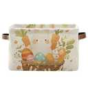 Storage Basket Rabbit Basket Canvas Collapsible Box Organizer Bin with Handles