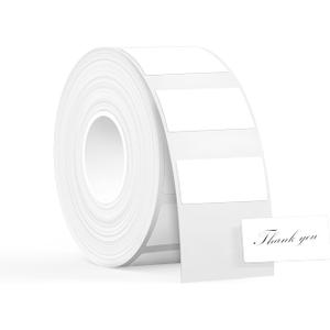 SUPVAN T50M Series Label Maker Tape, 0.78" × 0.39" (20mm × 10mm) 600 Labels/ Roll Genuine Laminated Thermal Label Tape Refill, Waterproof Oilproof Highly Adhesive Auto Detect Labels, White