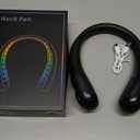 KIDEE Neck Fan, Portable Bladeless Neck Fans, Upgrade 360 Airflow, Super Quiet, 3 Speeds, 4000mAh Personal Wearable Neck Fan, Upgraded Cooling Air Volume USB Rechargeable Hands Free Fan (Dark-Black)