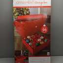 Simplify 96 Ornament Storage Box | Dimensions: 37.5"x 19"x 17.75" | Holds 96 Ornaments | Stackable | Easy Carry Handles | Red | Christmas Storage