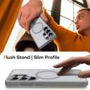 2 x TOCOL Magnetic for Samsung Galaxy S25 Ultra Case, Kickstand with Upgraded Full Camera Protection, Compatible with Magsafe, Drop Protection Slime Cover for Samsung Galaxy S25 Ultra 6.9-Inch (Gray)