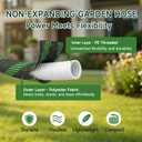 Non-Expandable Garden Hose 50 FT, Heavy-Duty & Flexible Water Hose with 10-Function Nozzle, Kink-Free & Leak-Proof Design, Ultra Lightweight Portable Yard Hose for Lawn, Car, Outdoor Use