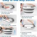 28L Large Collapsible Mop Bucket with Handle for Cleaning, Silicone Portable Pet Bathtub for Puppy Small Dogs Cats, Foldable Laundry Basket Hamper Clothes Storage Bin Space Saving Design for RV Home