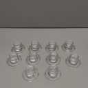 Hewory Glass Taper Candle Holders: 10 PCS Candlestick Holders Clear Short Tapered Candle Holder Set - Candle Stick Holder Decor for Table Centerpiece Wedding Party Advent Christmas Home Decorations