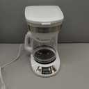 Hamilton Beach 12 Cup Programmable Drip Coffee Maker Machine, Regular & Bold Brew Options, Auto Pause and Pour, Glass Carafe, White (46294J)