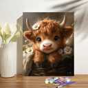 obterie Cow Paint by Numbers Kit for Adults Beginner Animal Oil Painting Kit Adult Paint by Number Kits on Canvas DIY Painting for Beginners Art by Numbers for Gifts Home Wall Decor 16x20 Inch (YF003)