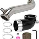 6.6 Turbo Mouthpiece, LLY Engine Turbo Mouthpiece Fits for Duramax 6.6L LLY 2004.5-2010, Inlet Manifold Intake Elbow Compatible with Chevrolet GMC Sierra Trucks with 117000500 Pipe, Siver