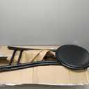 Lavish Home Folding Stool - Backless 24-Inch Stool with 225lb Capacity for Kitchen or Rec Room - Portable Indoor Counter Bar Stools (Black)