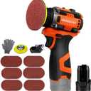 Brushless Small Sander with 36PCS Sandpapers, 2 Variable Speed Cordless Sander (0-500/0-3000 RPM), 3.0Ah Battery, Mini Compact Design Electric Sander for Wood, Metal, Paint Removal, and DIY Projects