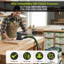 Dust Extractor Hose D27/32 x 5M (16.4 Ft), Compatible with Festool CT 15/25/26/36/48, CT MINI/MIDI Dust Extractors (2019+), Heavy-Duty Vacuum Hose with Reinforced Woven Sleeve, Green