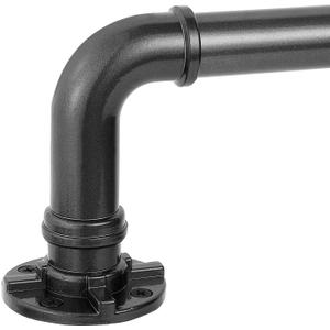 Curtain Rods for Windows 48 to 84, 1 Inch Industrial Wrap Around Curtain Rod, Indoor/Outdoor Room Divider Adjustable Drapery Pole, 48"-86", Grey