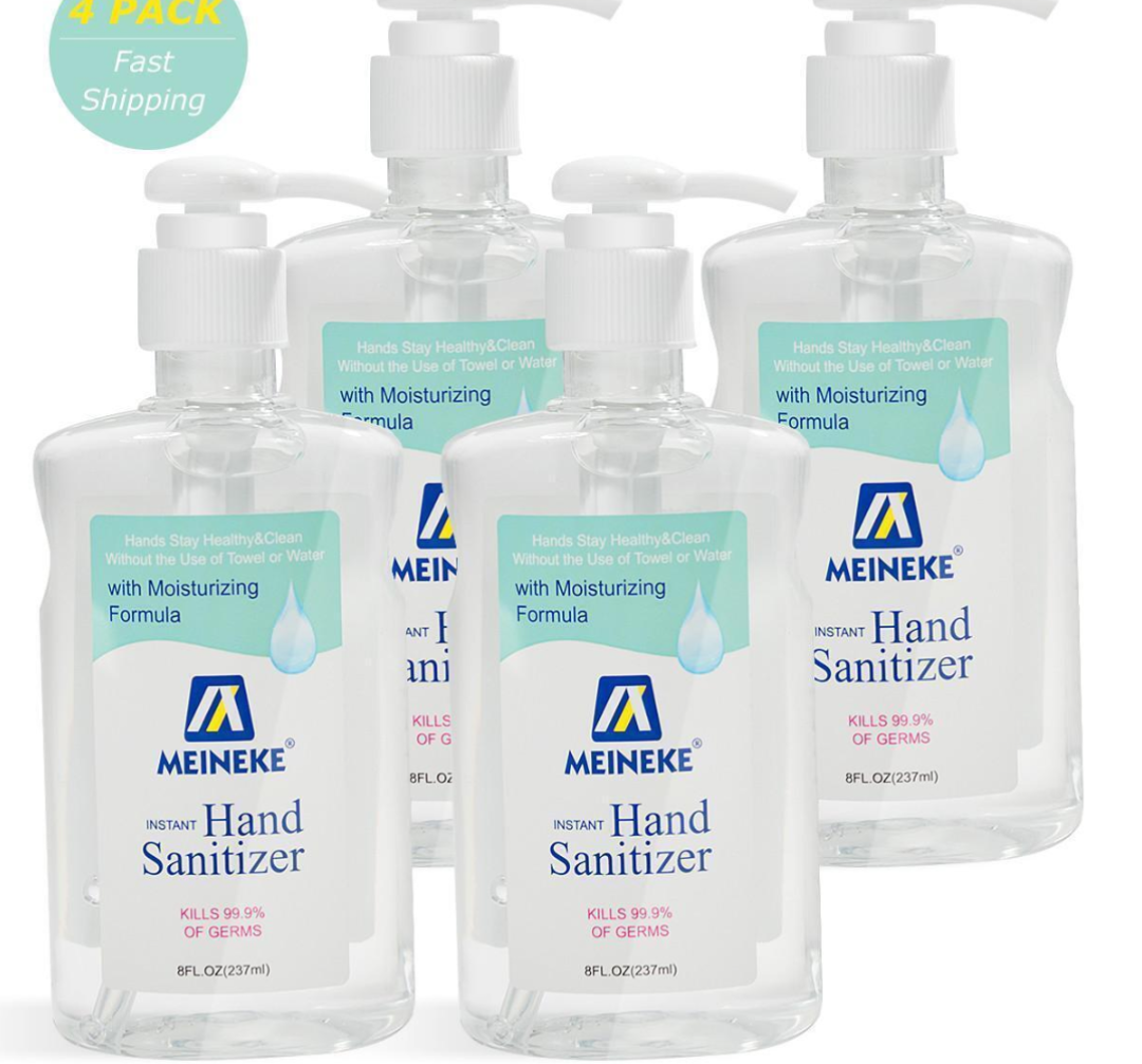 8 Fl. Oz. Advanced Hand Sanitizer Gel with 62% Alcohol Based,4 Pack