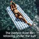 FUNBOY Blue & White Cabana Striped Pool Lounger Water Hammock