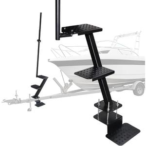 Boat Trailer Steps with Safety Handle 3 Steps Non-Slip Surface