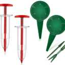 Mini Seed Planter Tool,New Mini Seed Spreader, Set of 6 Hand Held Garden Plant Seeds Planter, Adjustable Hand Sowing Seeder with 5 Dial Settings, Plastic Seed Spreader for Flowers, Vegetables